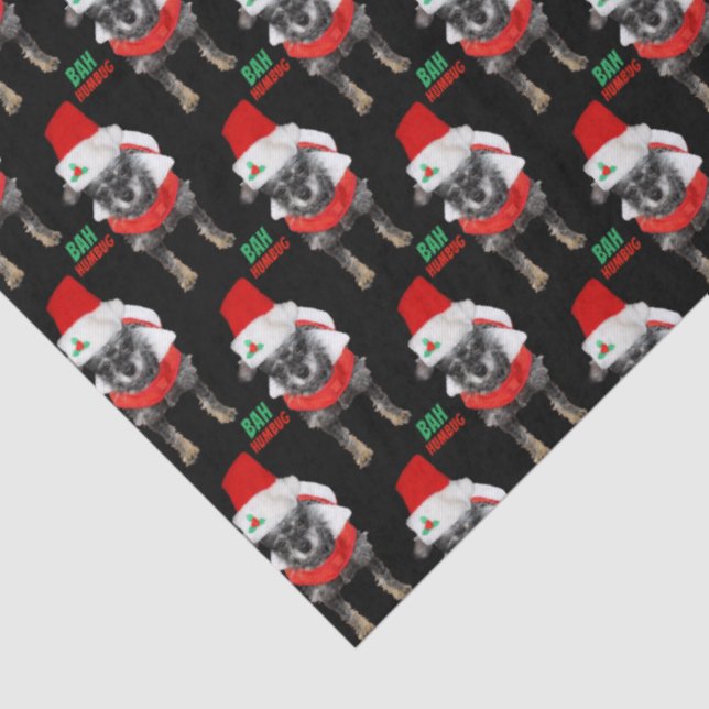 Papel De Seda Bah Humbug Padrão de Cachorro de Natal (Detalhes)