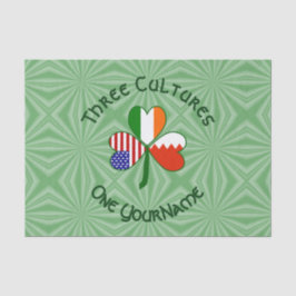 Papel De Seda Bahrain Ireland USA Shamrock Flag Personalizado