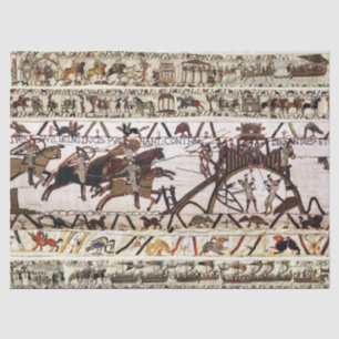 PAPEL DE SEDA BAIEUX TAPESTRY SIEGE DE DINAN, ATAQUE AO CASTELO
