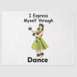 Papel De Seda Bailarina de Hula se Expressando Através da Dança