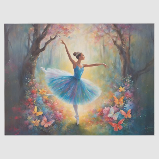 Papel De Seda Bailarina Elegante Graça (Frente )