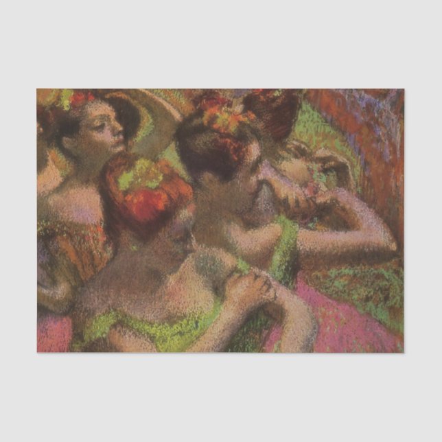 Papel De Seda Bailarinas Ajustando Seus Vestidos (Edgar Degas) (Frente )