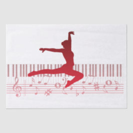 Papel De Seda Bailarino de balé em um teclado