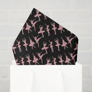 Papel De Seda Bailarinos de Ballet Padrão de Bailarina Preto