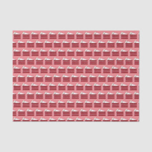 Papel De Seda Bakery da Fatia de Bolo da Camada de Veludo Vermel