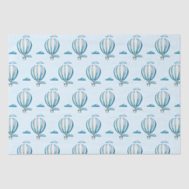 Papel De Seda Balão de Ar Quente da Aquarela (Frente )