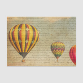 Papel De Seda Balão de Ar Quente Vintage