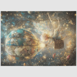 Papel De Seda Balão Florestal Encantado de Fada Fregada Desumana