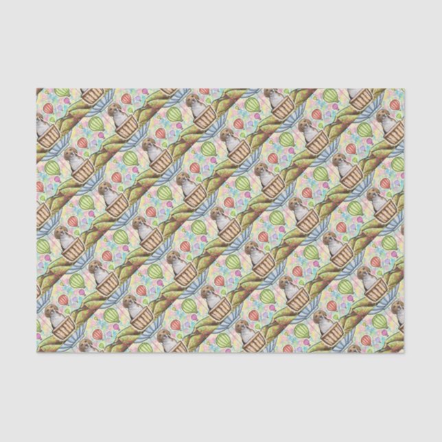 Papel De Seda - balão quente do cabelo (Frente )