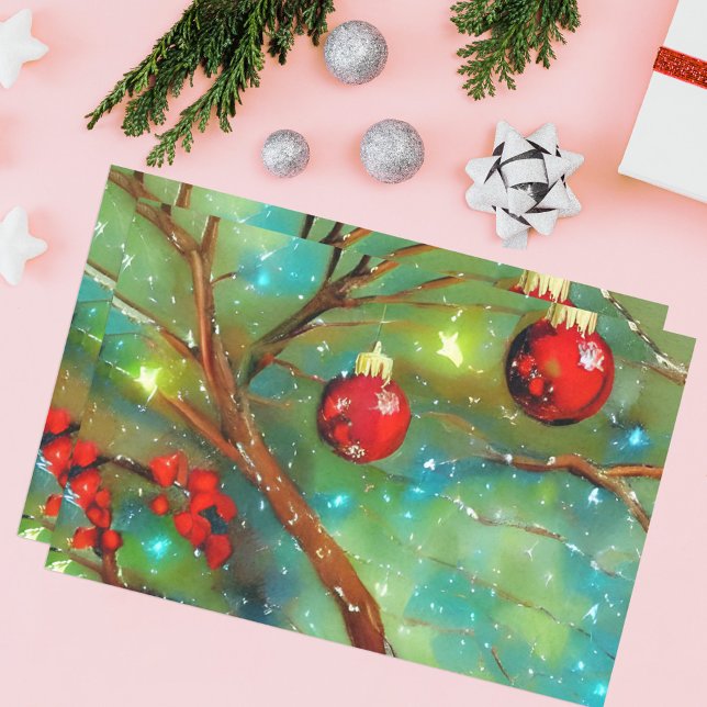 Papel De Seda Balas De Natal Vermelhas E Luzes Brilhantes (Criador carregado)