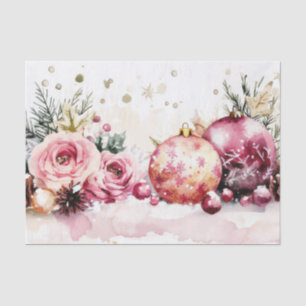Papel De Seda Balas e Flores coloridas de natal