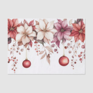 Papel De Seda Balas e Flores coloridas de natal