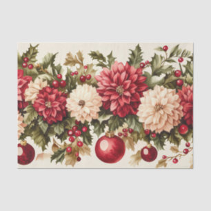 Papel De Seda Balas e Flores coloridas de natal