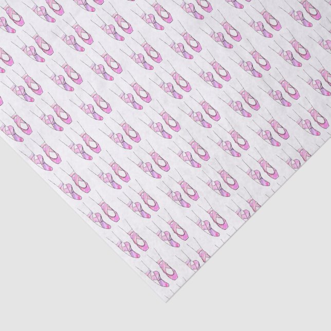 Papel De Seda Balé Ballerina Rosa Quente (Detalhes)