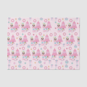 Papel De Seda Balé de Noz-Craqueador de Natal Cor-de-Rosa