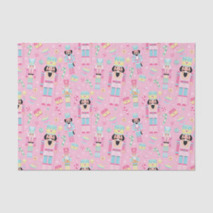 Papel De Seda Balé de Noz-Craqueador de Natal Cor-de-Rosa