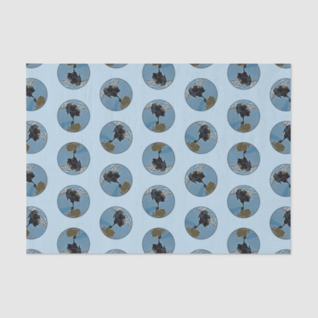 Papel De Seda Balé Keeshond Fotografia Cachorro Original (Frente )