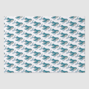 Papel De Seda Baleia Azul padrão fofo para crianças