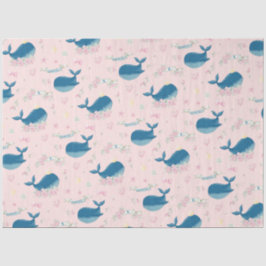 Papel De Seda Baleia Floral Personalizada Caprichosa