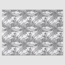 Papel De Seda Baleia-jubarte branca e negra