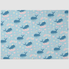 Papel De Seda Baleia Personalizada Bonita