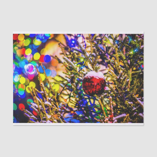 Papel De Seda Ball Red de Natal (Frente )