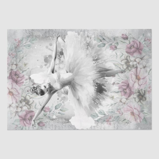 Papel De Seda Ballerina Balé Dancer (Frente )