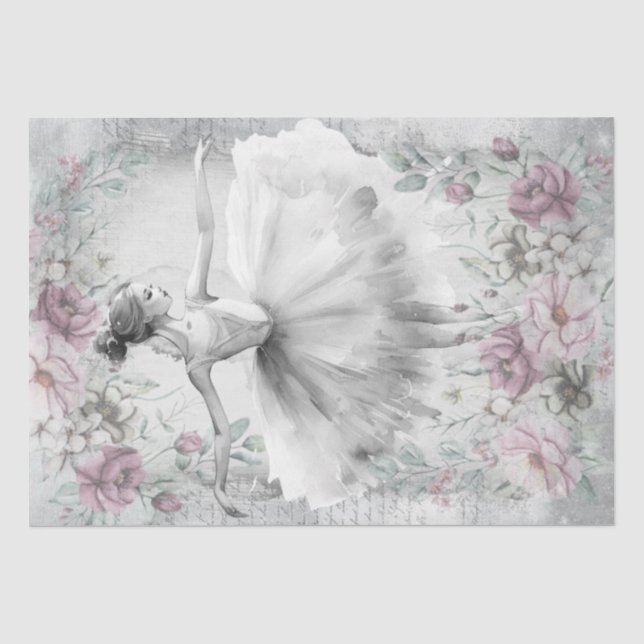 Papel De Seda Ballerina Balé Dancer (Frente )