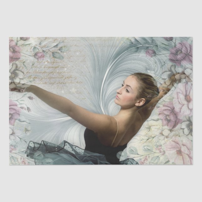 Papel De Seda Ballerina Balé Dancer (Frente )