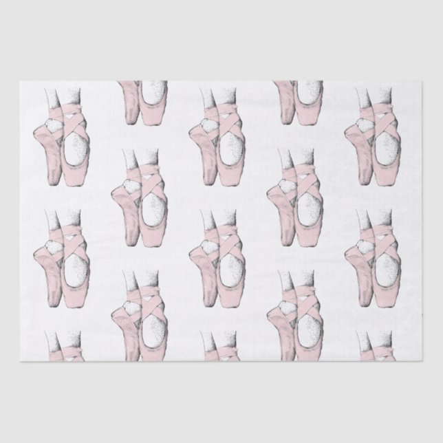 Papel De Seda Ballerina Feet em Ponteiro #1 Lt Rosa (Frente )