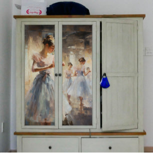 Papel De Seda Ballerina Praticando Desligamento De Movimentos