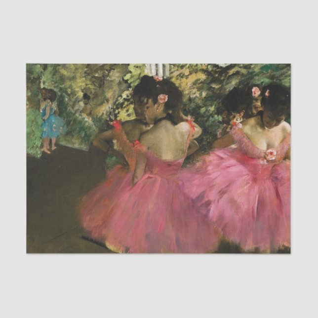 Papel De Seda Ballerinas a rosa por Edgar Degas     (Frente )