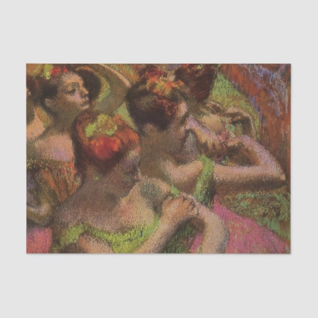 Papel De Seda Ballerinas Adjusting Their Dresses (Edgar Degas) (Frente )