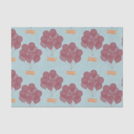 Papel De Seda Balões de aniversário felizes