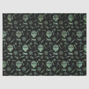 Papel De Seda Balões de Ar Quente do Steampunk Verdigris Bronze