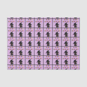 Papel De Seda Balões de Dia Feliz de Gato Negro