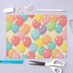 Papel De Seda Balões de festa em cores diferentes