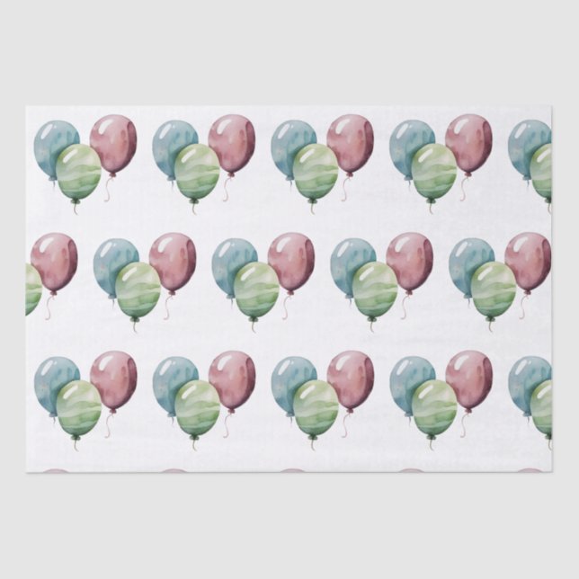 Papel De Seda Balões e Estrelas (Frente )