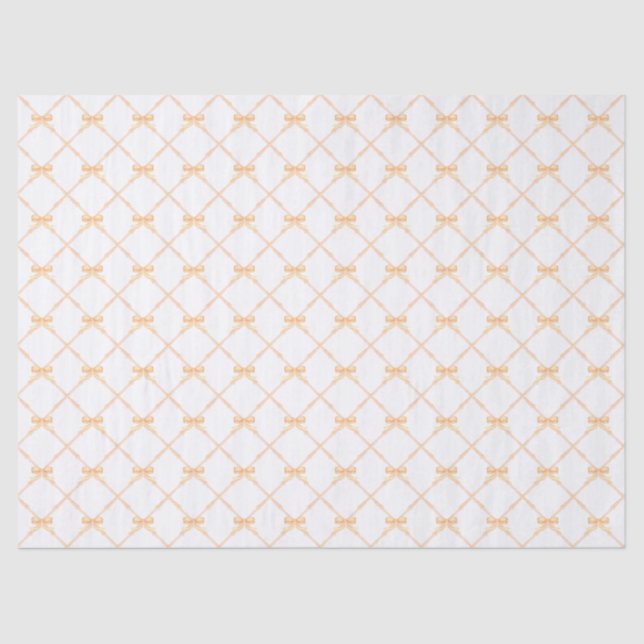 Papel De Seda Bamboo Laranja Pálido com Arcos (Frente )