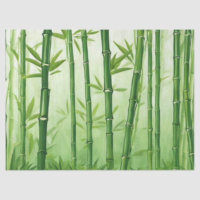 Papel De Seda Bambu Verde - Ocasião Tudo (Frente )