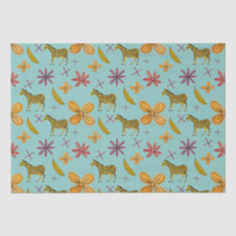 Papel De Seda Bananas e Zebras