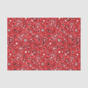 Papel De Seda Bandana Red Paisley