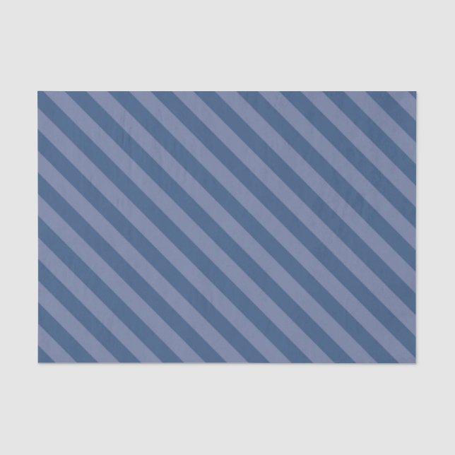 Papel De Seda Bandas Azuis Diagonais (Frente )