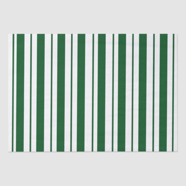 Papel De Seda Bandas de Canas de Canas Verde e Branca (Frente )