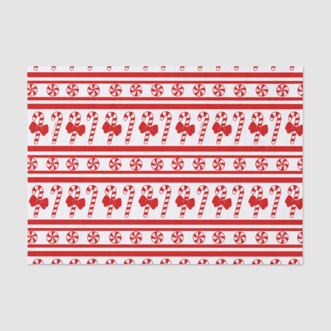 Papel De Seda Bandas de Canas de Natal (Frente )