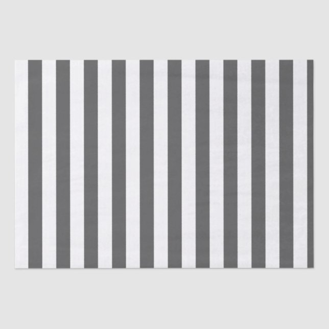 Papel De Seda Bandas de cinzas brancas e escuras clássicas (Frente )