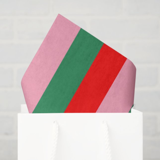 Papel De Seda Bandas de Natal Contemporâneas (Sacola de presentes)