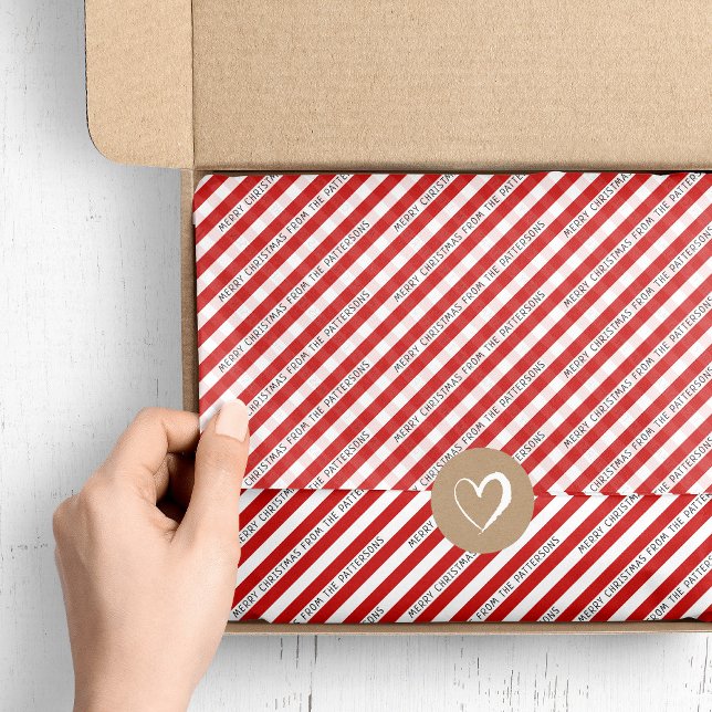 Papel De Seda Bandas de Natal Personalizadas | Cores editáveis (Criador carregado)