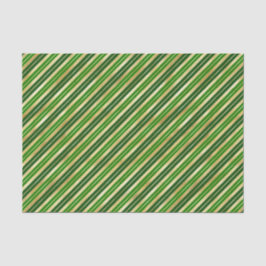 Papel De Seda Bandas de Natal verdes e Douradas