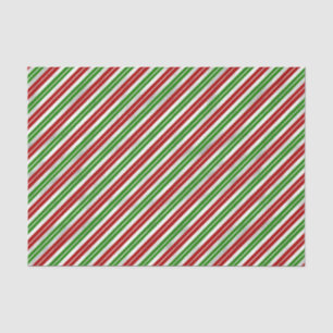 Papel De Seda Bandas de Natal Vermelhas, Verdes e Prateadas